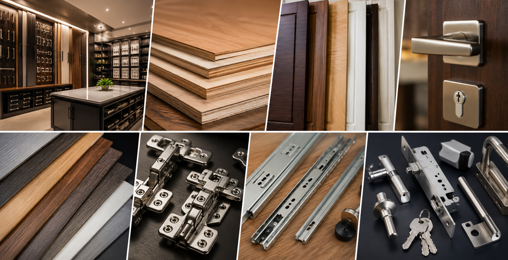 Detailed wood door and hardware